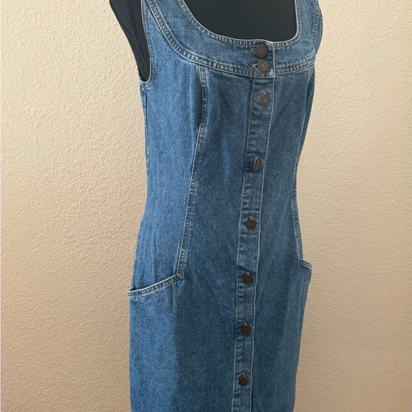 Vintage 80s Banana Republic Button Up Jean Dress Small - Picture 7 of 10